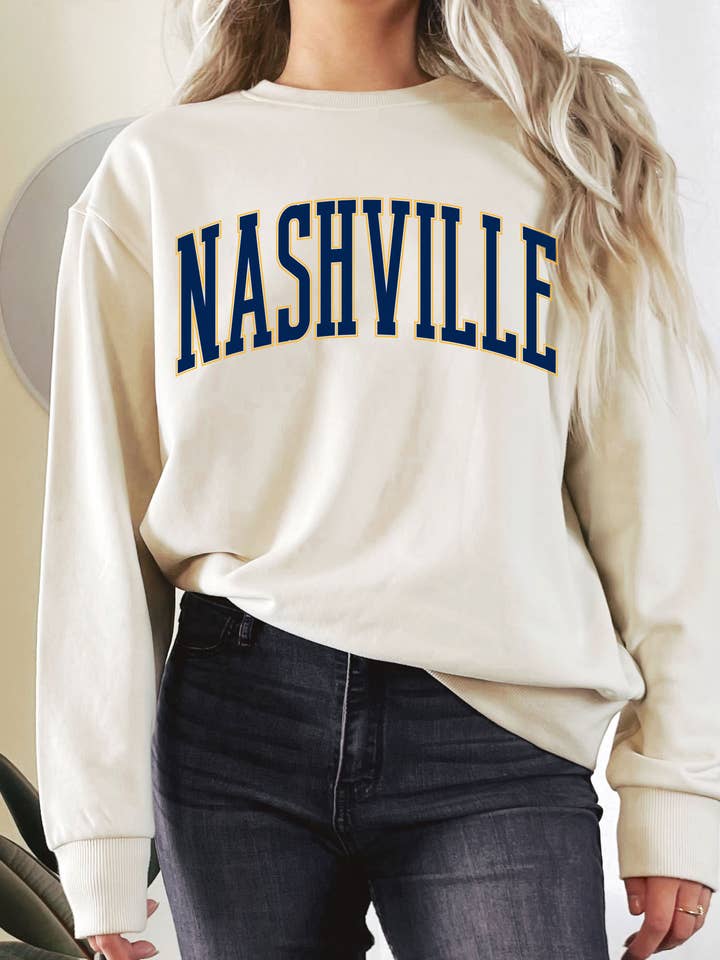 NASHVILLE PUFF GRAPHIC TERRY SWEATSHIRTS for wholesale by Rustee Clothing