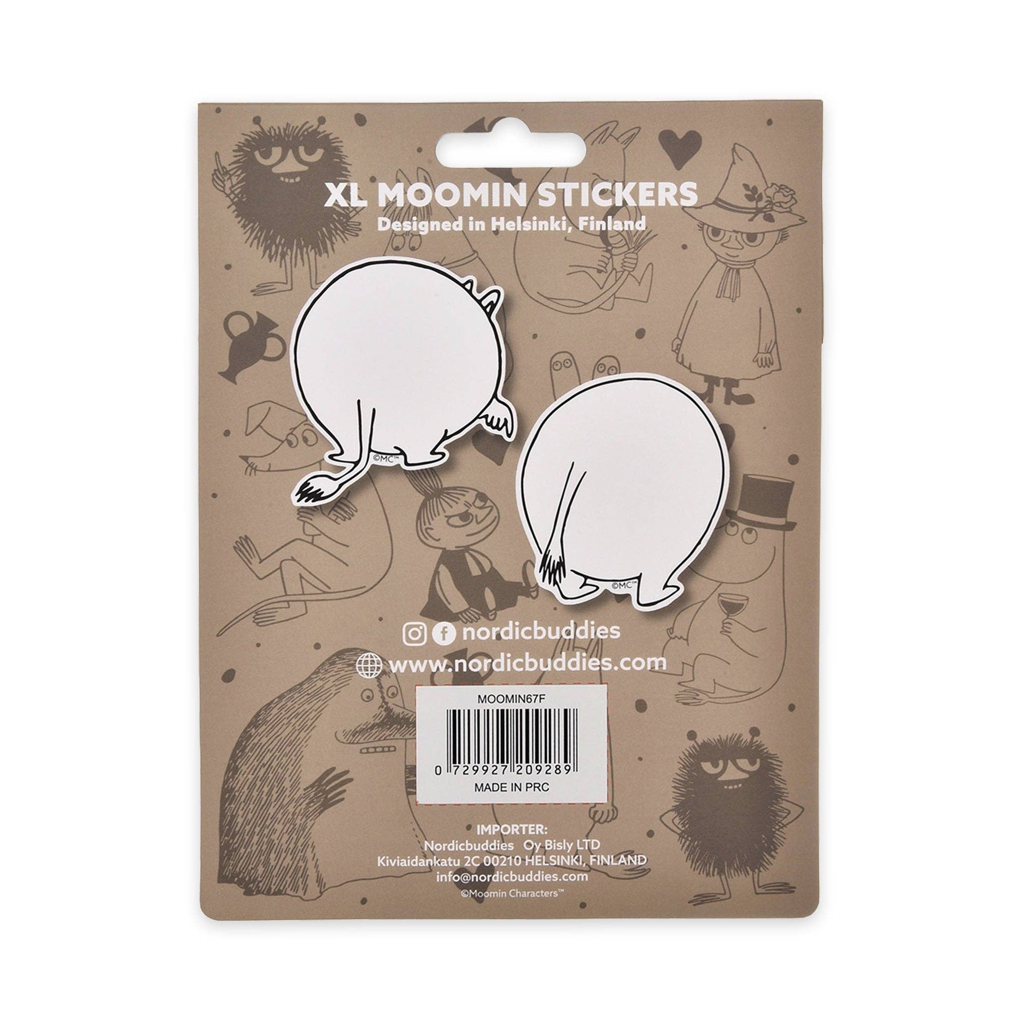 Nordicbuddies - Wholesale Sticker - Moomintroll Butt XL-Sticker Combo1