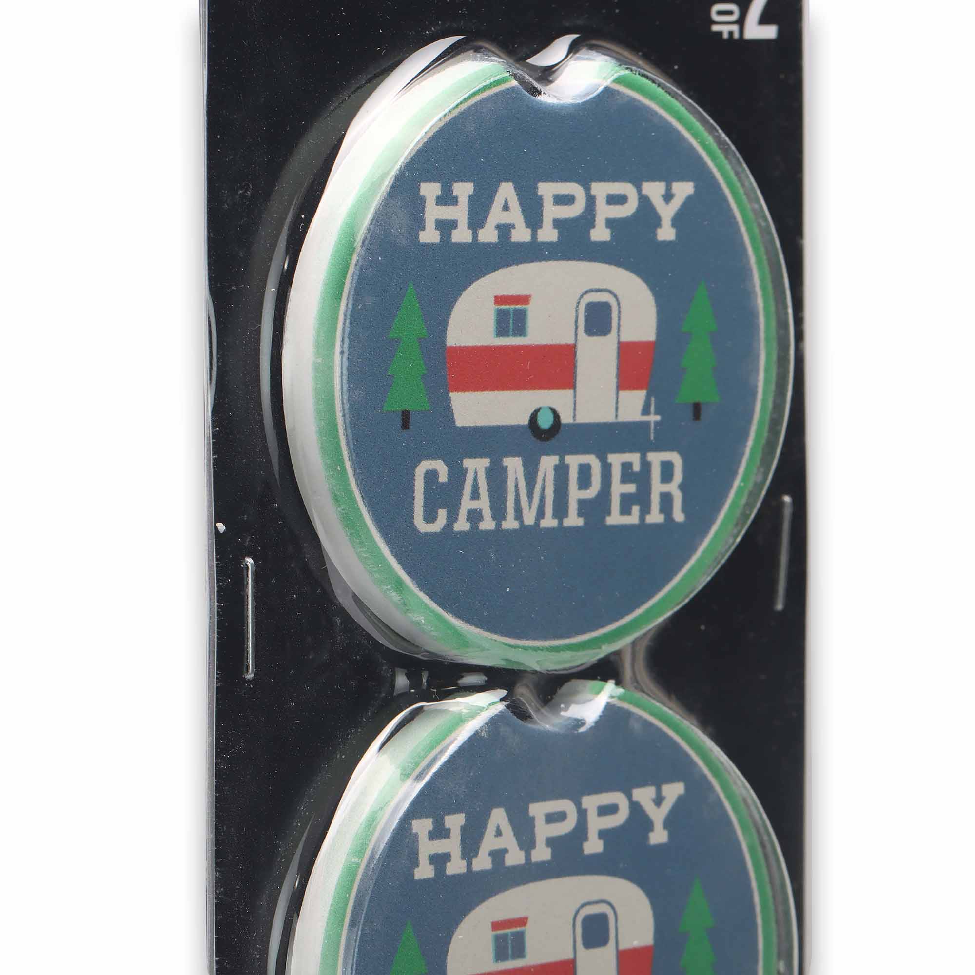 Open Road Brands, LLC - Vente Sous-verre pour voiture – unisexe - Sous-verres Happy Camper Car2