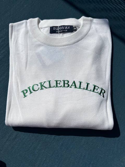 Runway Athletics - Wholesale Sweatshirt - Women's - Pickleball Sweater - Embroidered "PICKLEBALLER"0