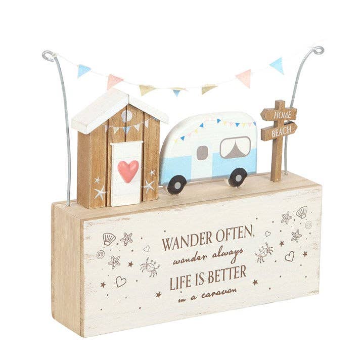 Something Different Wholesale - Wholesale Sign - Wander Often Beach Hut Caravan Wooden Ornament