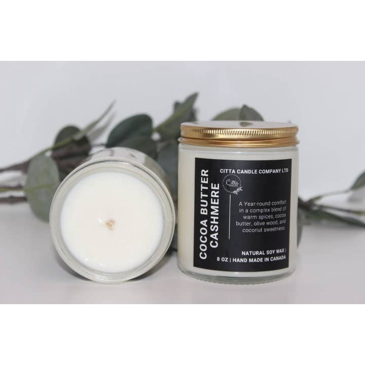 Cocoa Butter Handmade Soy Wax Candle - Vegan Home Decor Gift for wholesale by Citta Candle Company Ltd.