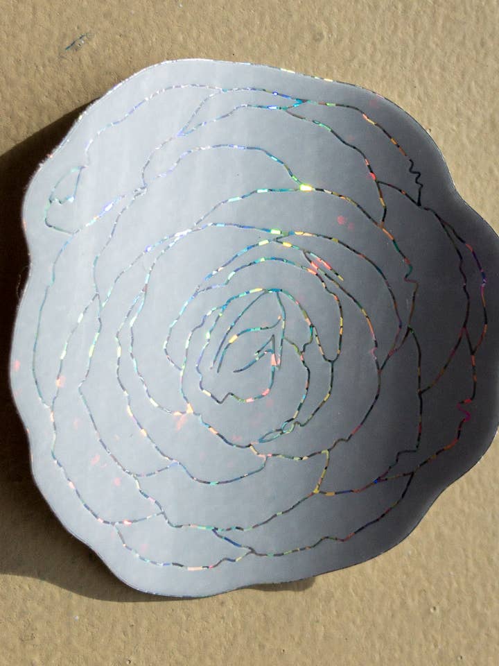 Glitter Rose Sticker for wholesale by Art By Vivian Rodarte