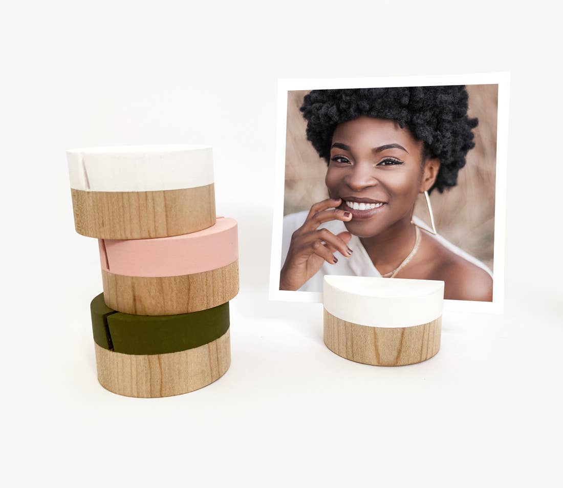 Wooden Objects Co - Wholesale Picture Frame - White Dipped Round Photo Holder3