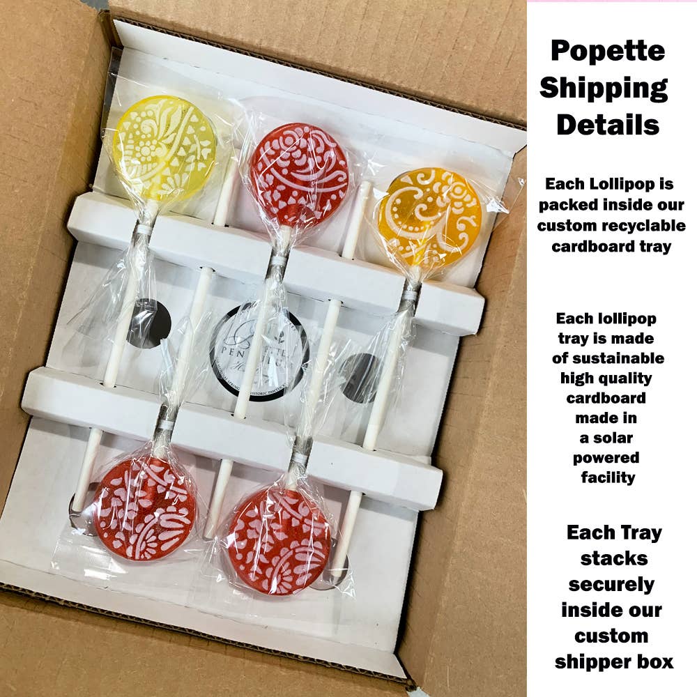 Popette of Pendulum - Wholesale Lollipop - Assorted Fruit Cream Lollipops with Vanilla Glaze Case (40)9