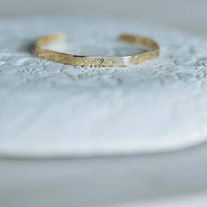 Skinny Angled Brass Cuff for wholesale by Dustmade