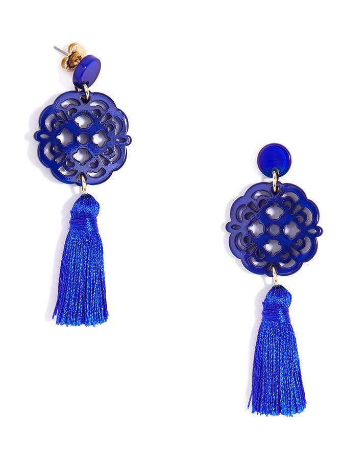 Pendientes de gota de acrílico y borla de resina para venta al por mayor de ZENZII Jewelry