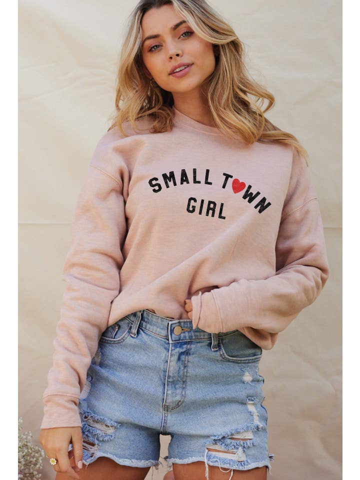 OAT COLLECTIVE - Wholesale Graphic Sweatshirt - Women's - SMALL TOWN GIRL Graphic Sweatshirt9
