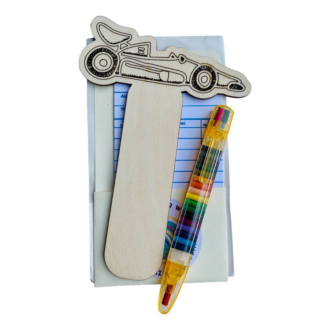 Sadie’s Moon - Wholesale Bookmark - Race Car DIY Color Your Own Bookmark1
