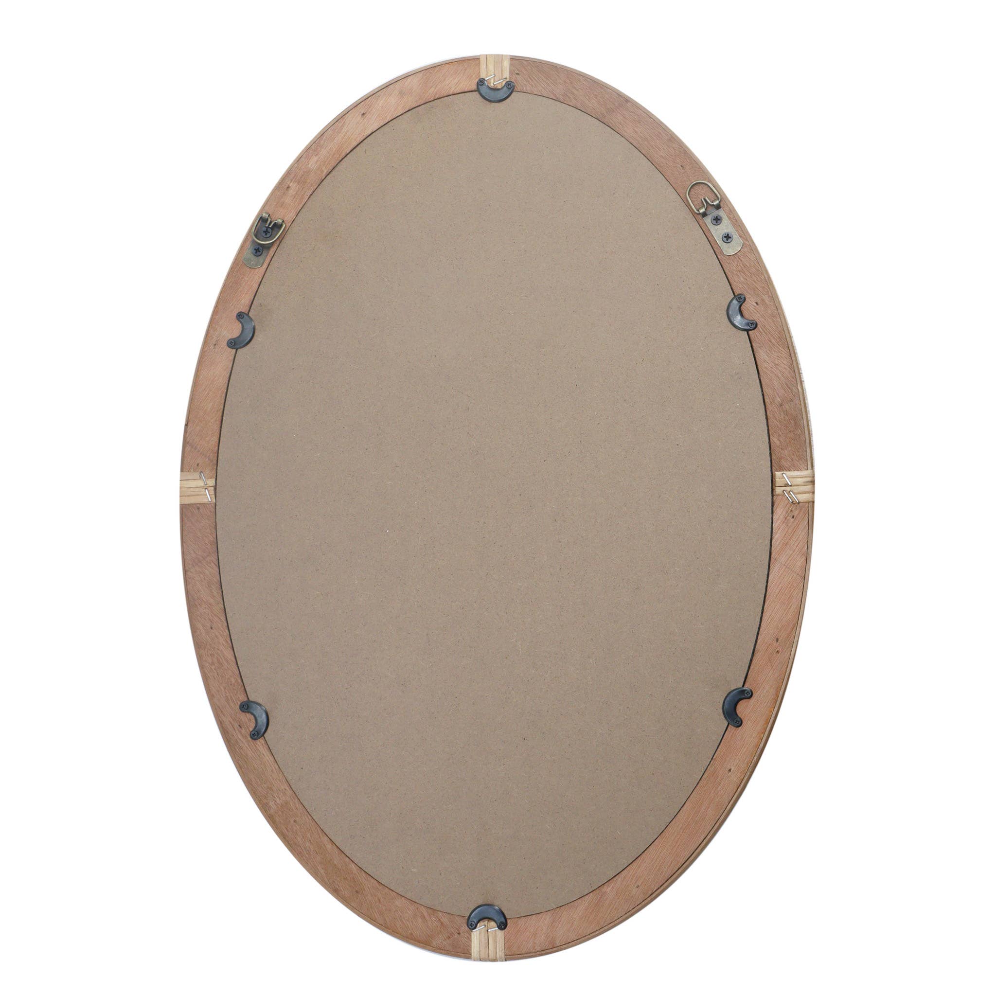 Paris Loft Inc – wholesale Wall mirror – 26 Inch Boho Oval Mirror with Beads and Rattan Decor10