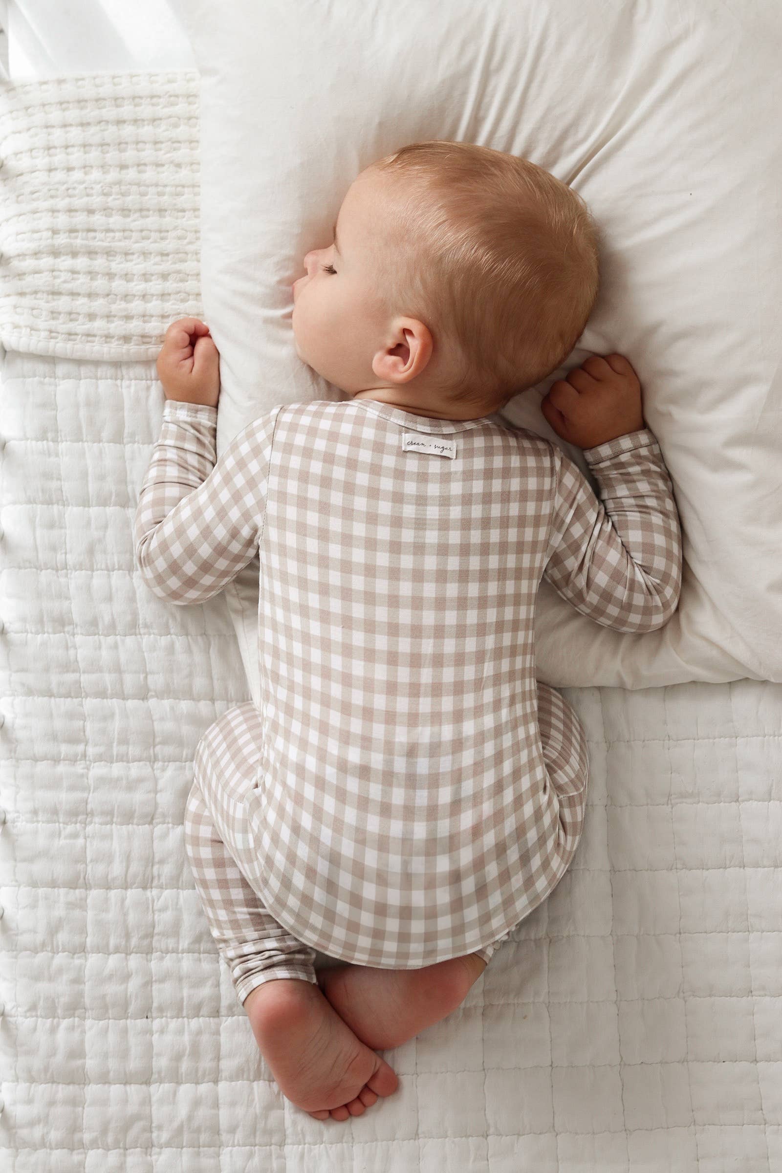 Wholesale TAUPE GINGHAM ROMPER for your store - Faire