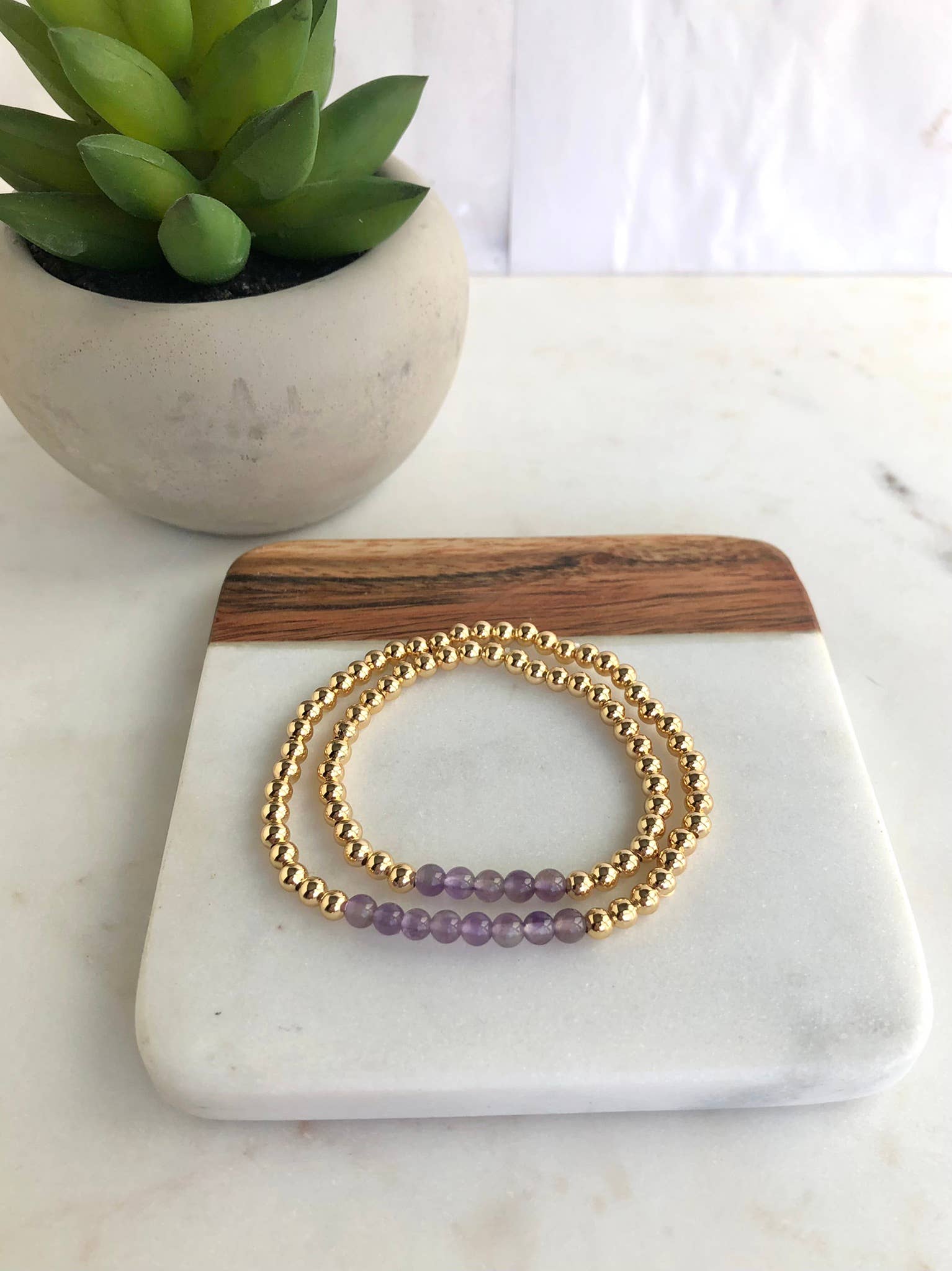 Simply Stated NY - Venta al por mayor Juegos de joyas - Set de pulseras a juego de madre e hija con piedras preciosas y oro1