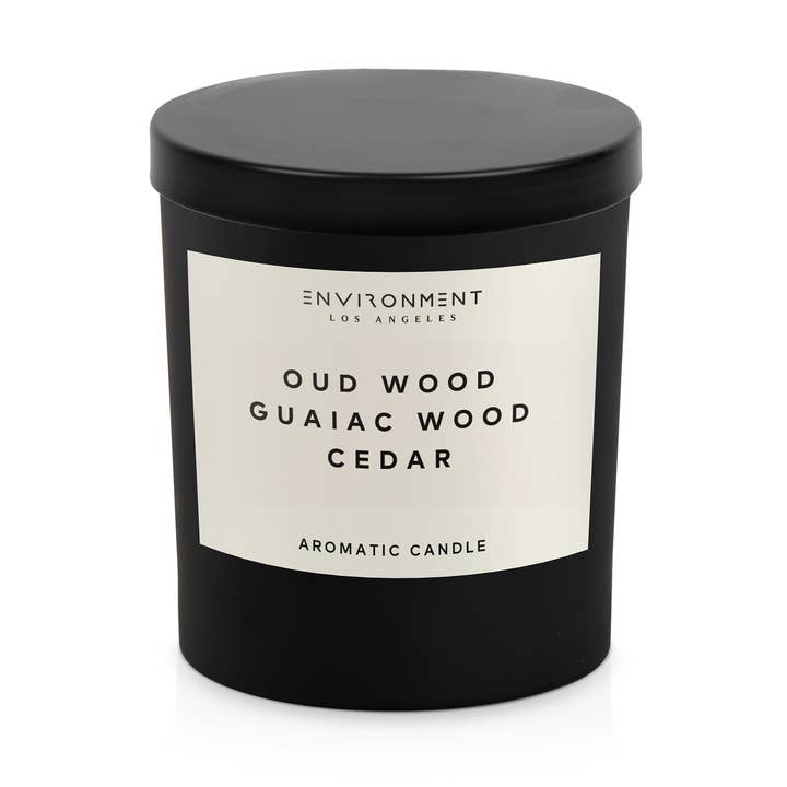 8oz Inspired by Tom Ford® Vela com Tampa e Caixa Oud Wood por atacado de ENVIRONMENT