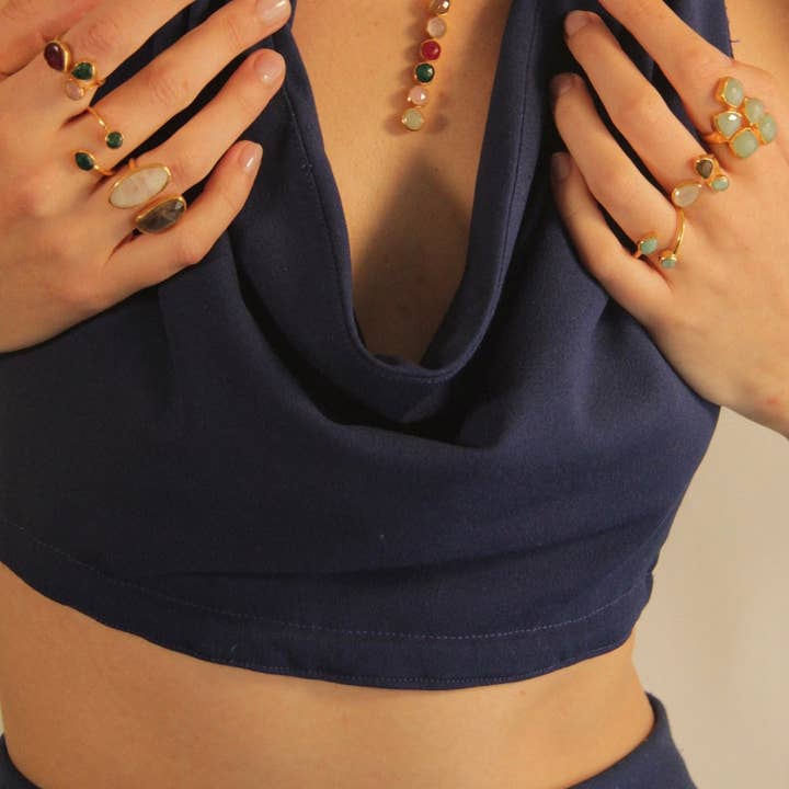 Mestiza Joyas - Wholesale Pendant/Charm Necklace - Elle Multicolor Stone Necklace4