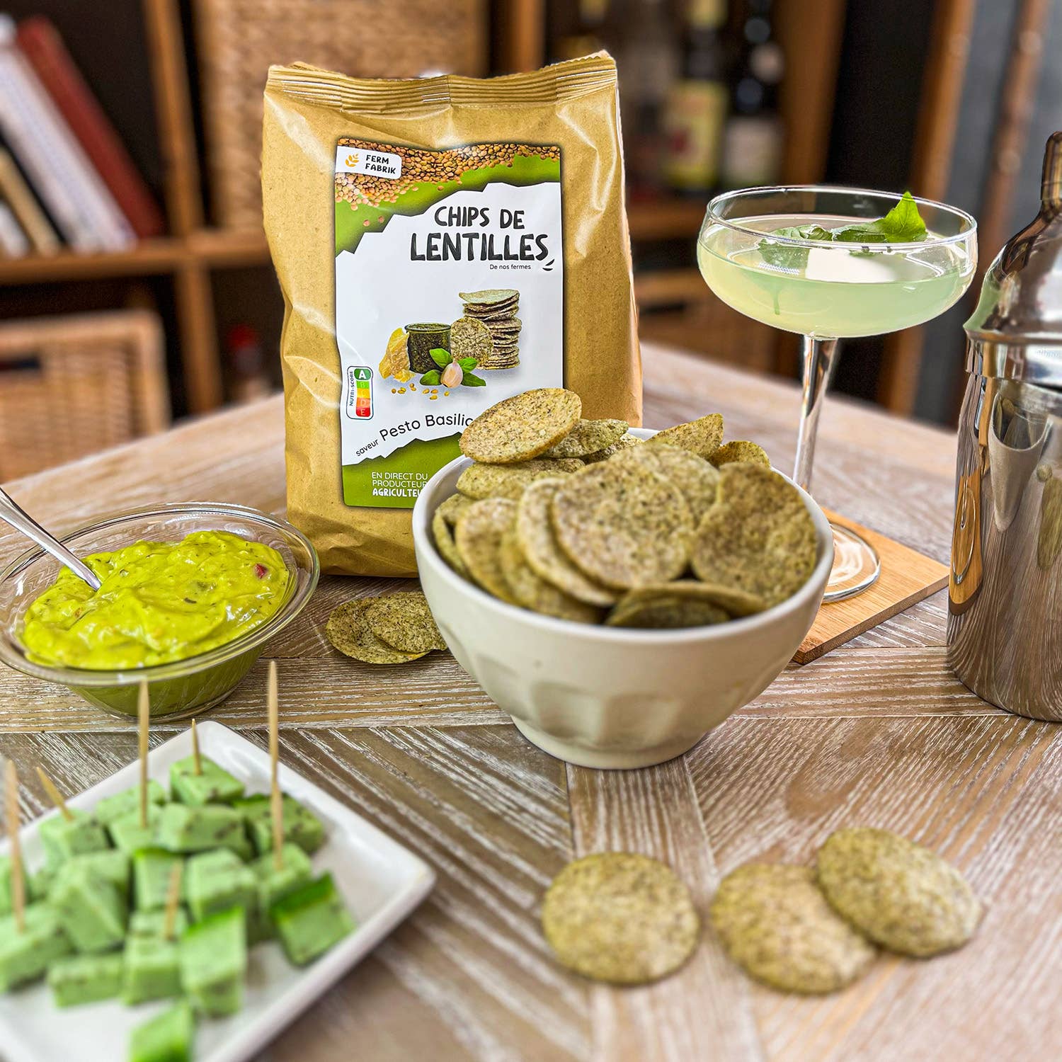 Ferm Fabrik - Wholesale Chips - Farmhouse Lentil Artisan Chips - Basil Pesto1