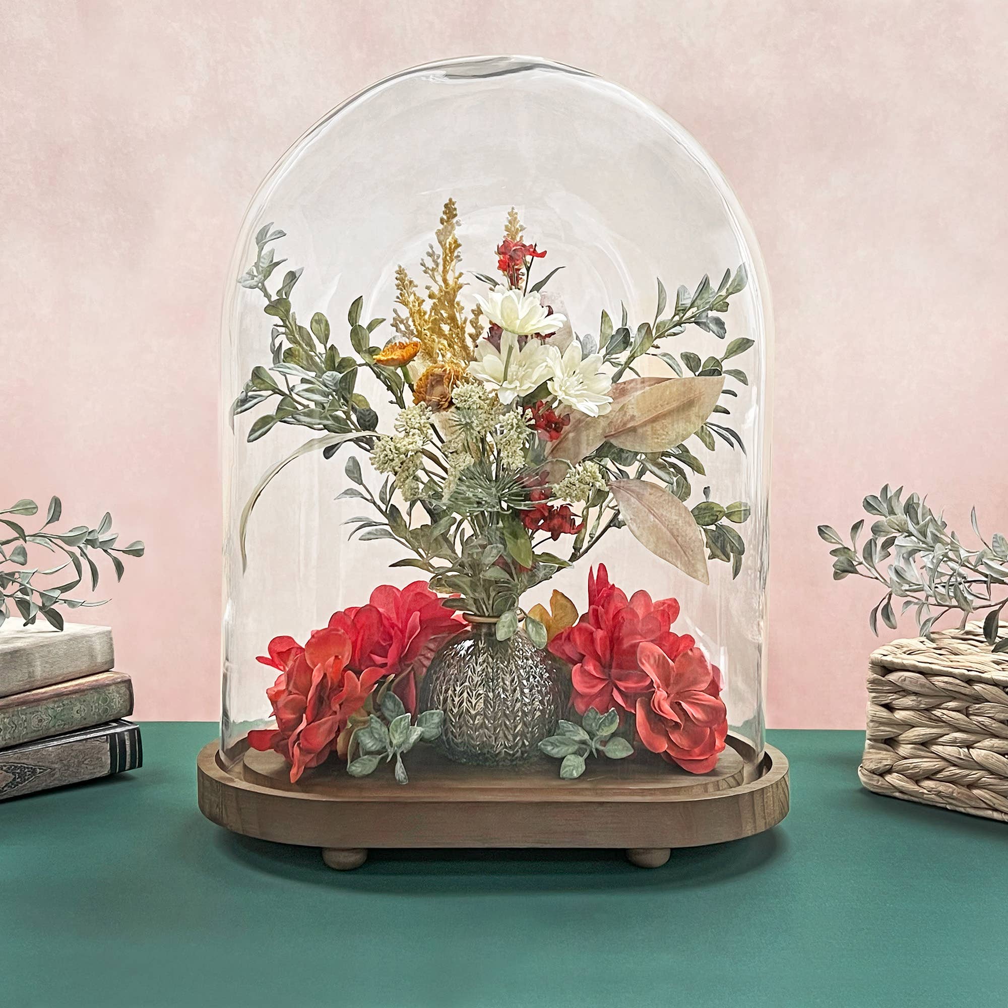 Bard's - Wholesale Decorative Tabletop Object - Bard's 11.75" x 6.125" x 15" Oval Glass Display Dome Cloche2