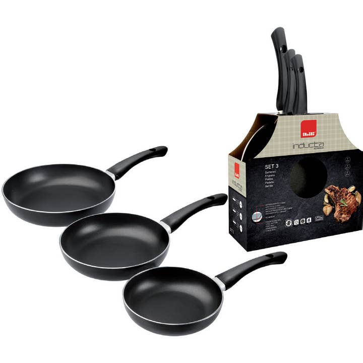 Ibili - Wholesale Pan - IBILI - Set of 3 Inducted Frying Pans 18+20+24 Cms.