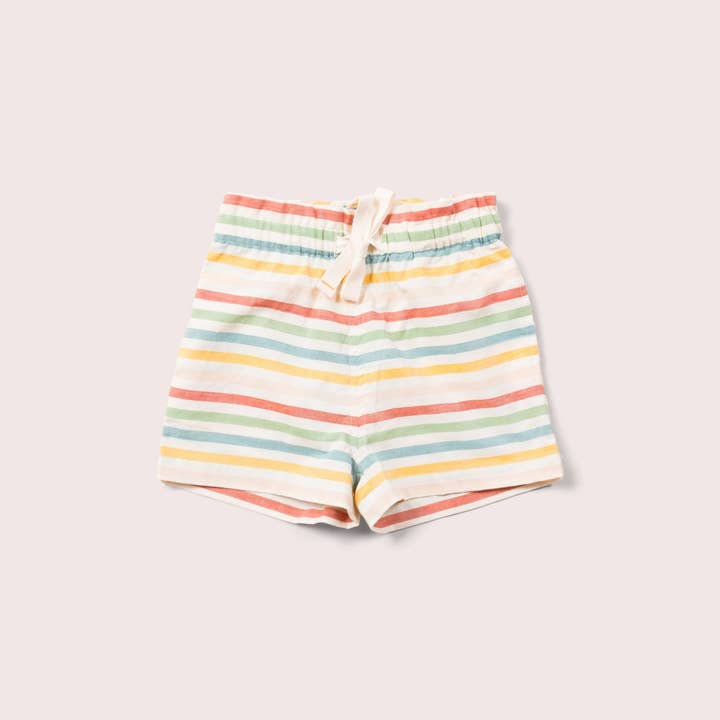 By The Sea Rainbow Striped Seersucker Shorts for wholesale on Faire