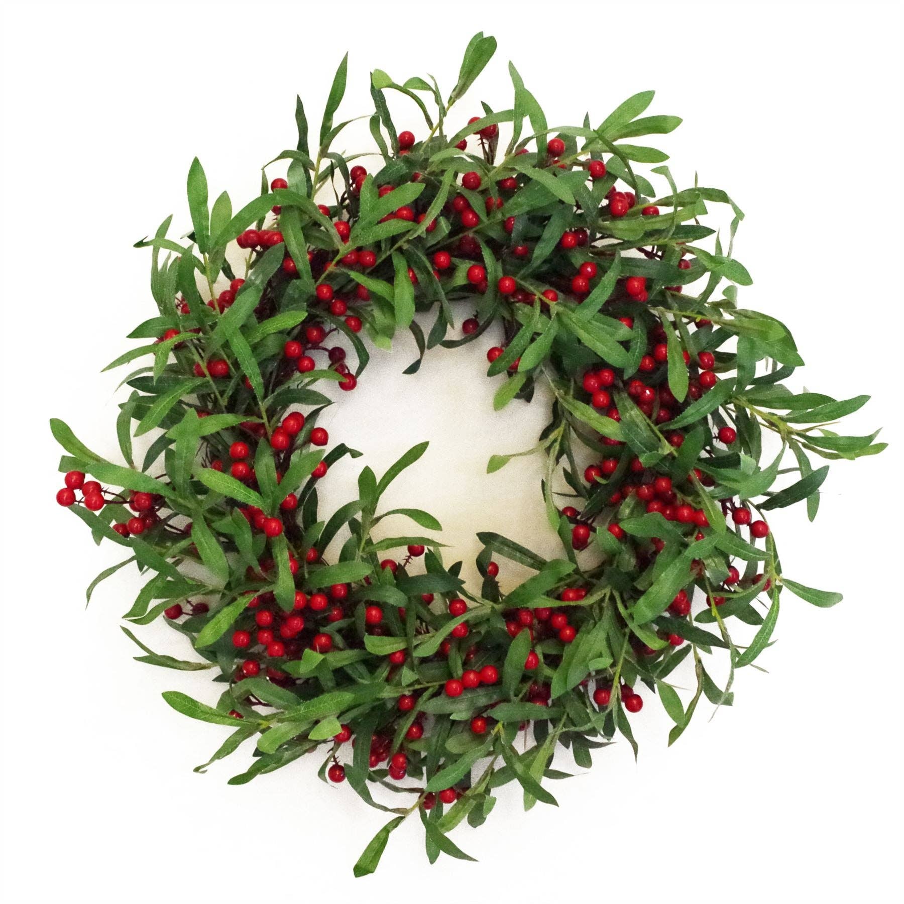 Leaf Design UK LTD – wholesale Wreath – Large Luxury Wreath Christmas Mistletoe Leaf 60cm 24 inch0