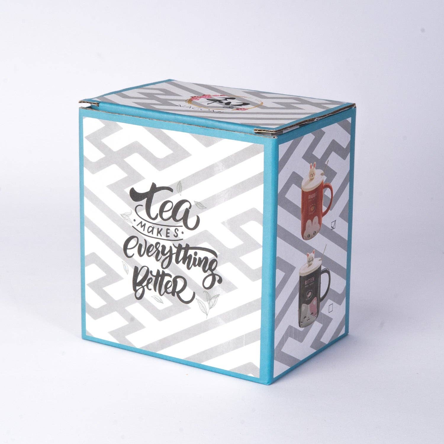 Urban Tokyo – Großhandel Kaffeebecher – Kaninchen 12oz Becher mit Deckel und Löffel (10/30)5