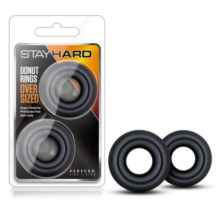 Blush - Wholesale Sex Toy - Stay Hard - Donut Rings Oversized - Black