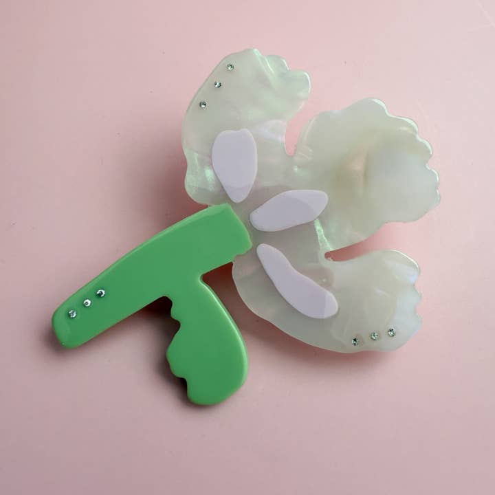 Tropical Orchid Hair Alligator Clip for wholesale by Centinelle