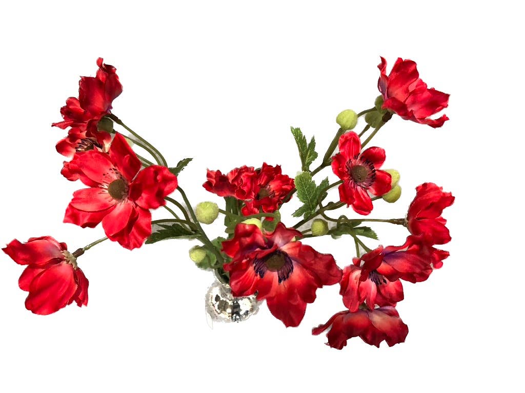 Mezu Silk Flowers - Wholesale Artificial Flowers - Artificial Red Poppy2