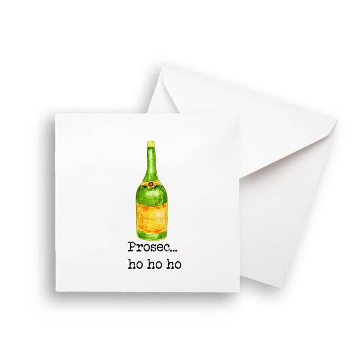 French Graffiti - Wholesale Tea Towel - Prosecco Ho Ho Ho