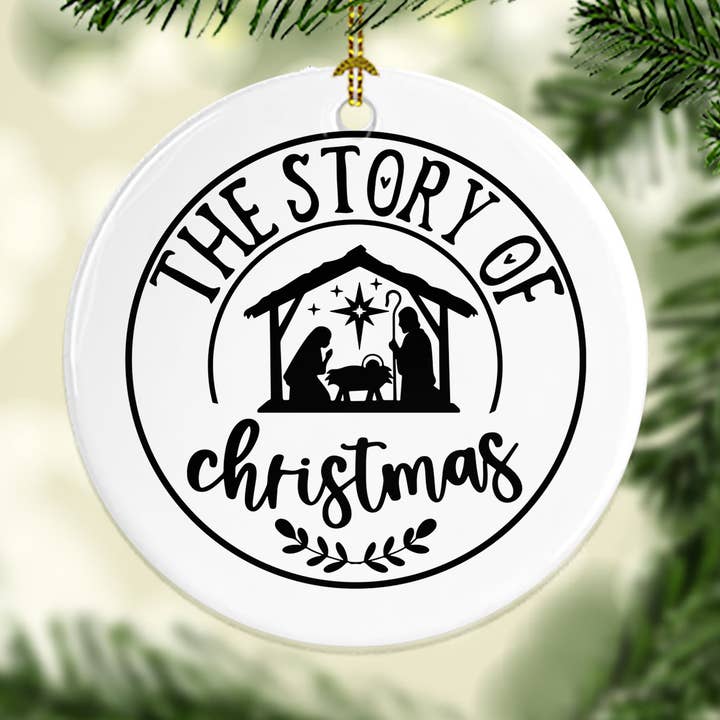 Nativity Christmas Ornament | The Story of Christmas for wholesale by Sew Many Blessings LA