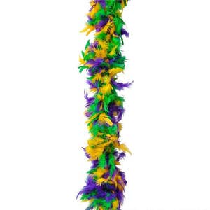 Beads by The Dozen Feather Boas Purple with Tinsel