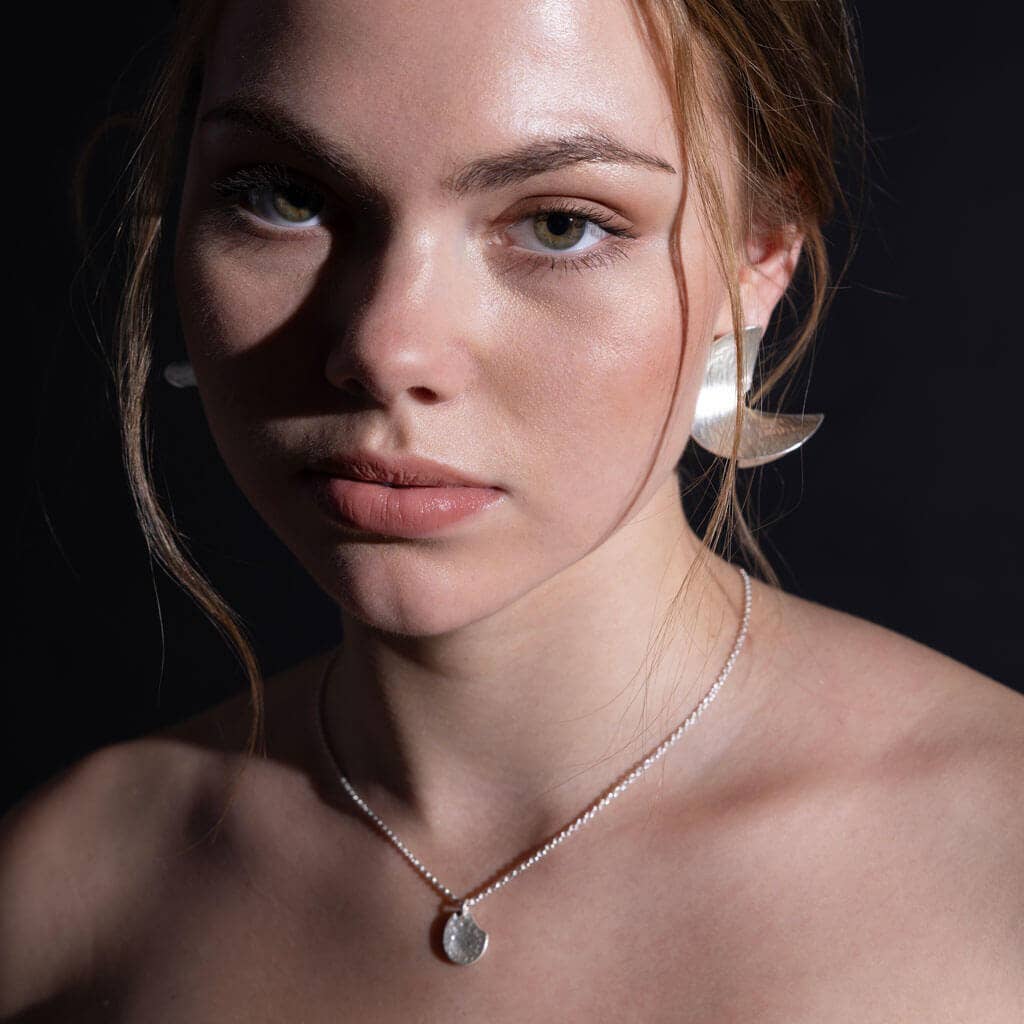 MULXIPLY - Wholesale Dangle Earrings - Pirouette Statement Earrings | Hammered Sterling Silver2