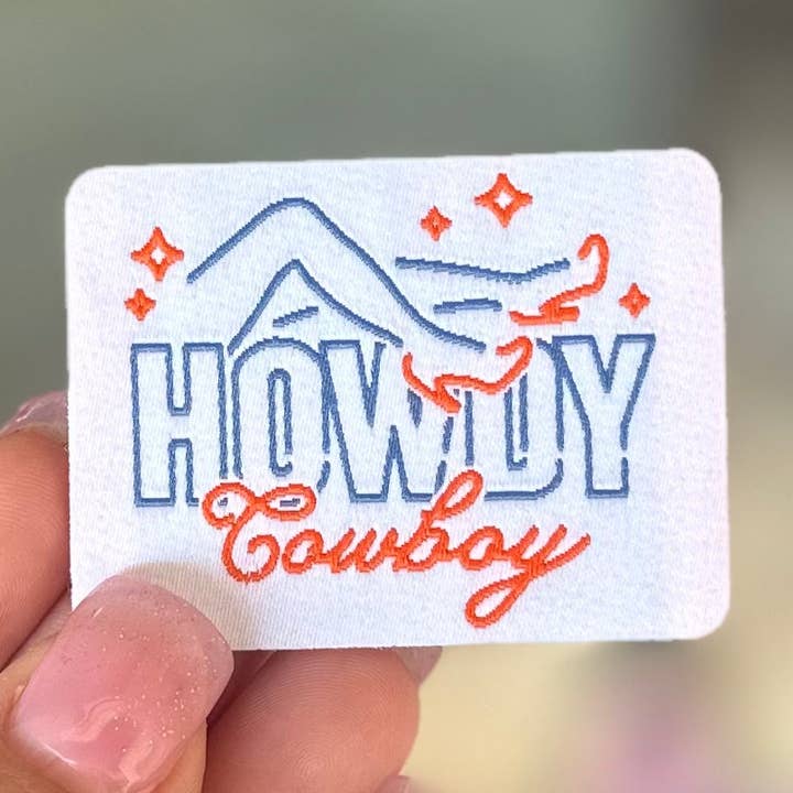 Howdy Cowboy PatchIron on Trucker Hat Patch for wholesale by Southern N Savvy