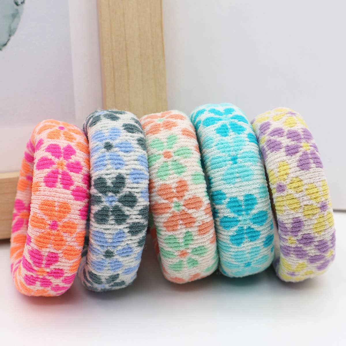 ACCITY - Wholesale Hair Tie - FASHION  WIDENED HAIR TIES(5PCS/BOX)_CWAHA05045