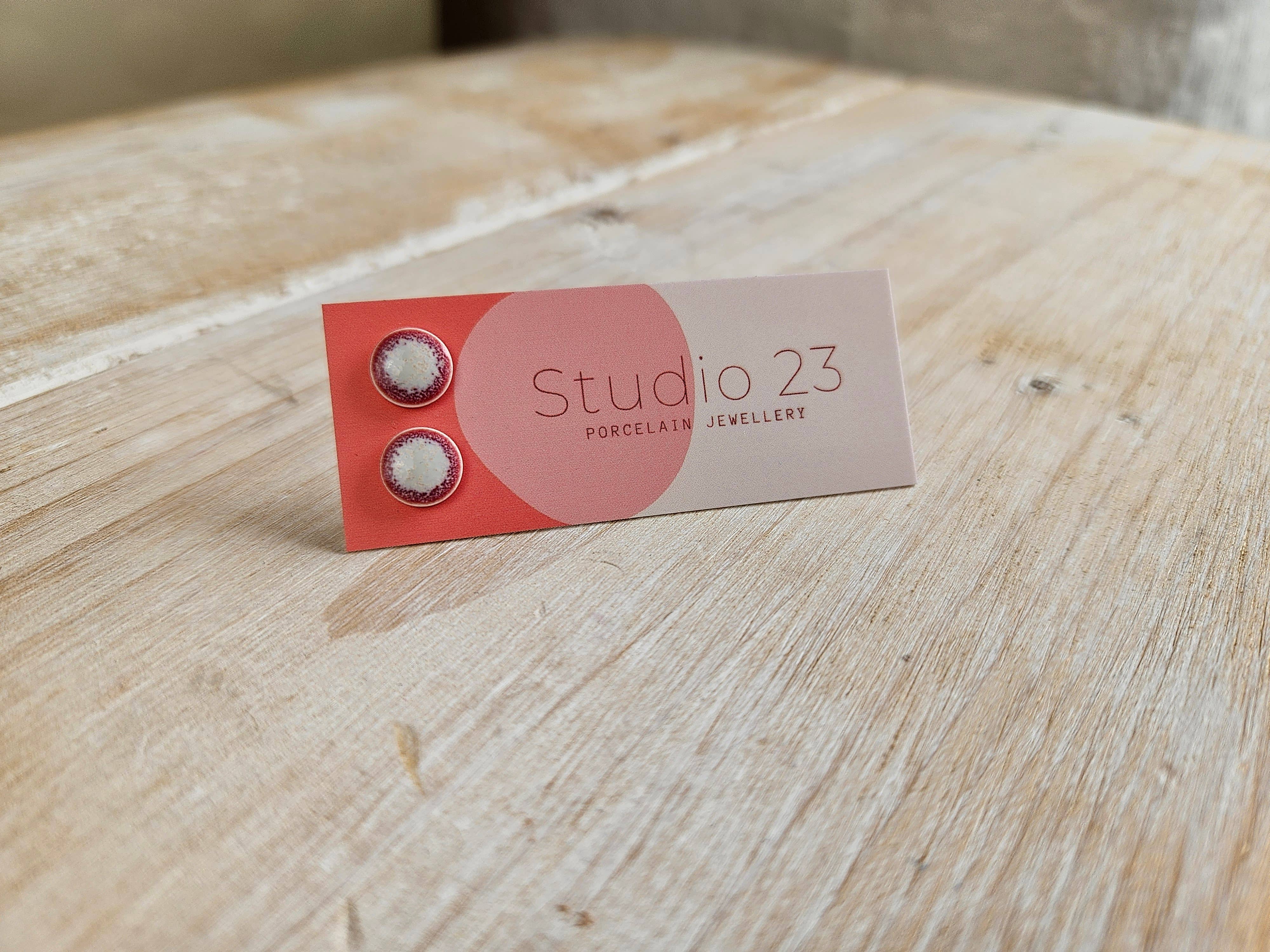 Studio 23 Ceramics - Wholesale Stud/Post Earrings - Stud Circle Earring Pair1