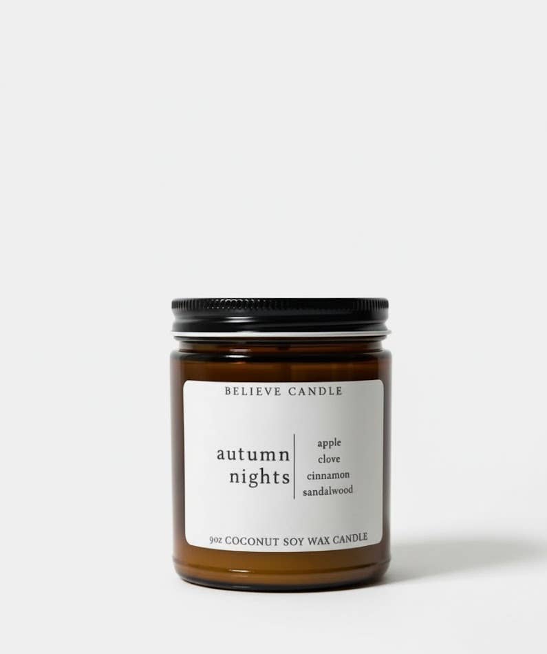 Believe Candle – wholesale Jar/filled candle – Autumn Nights Candle0