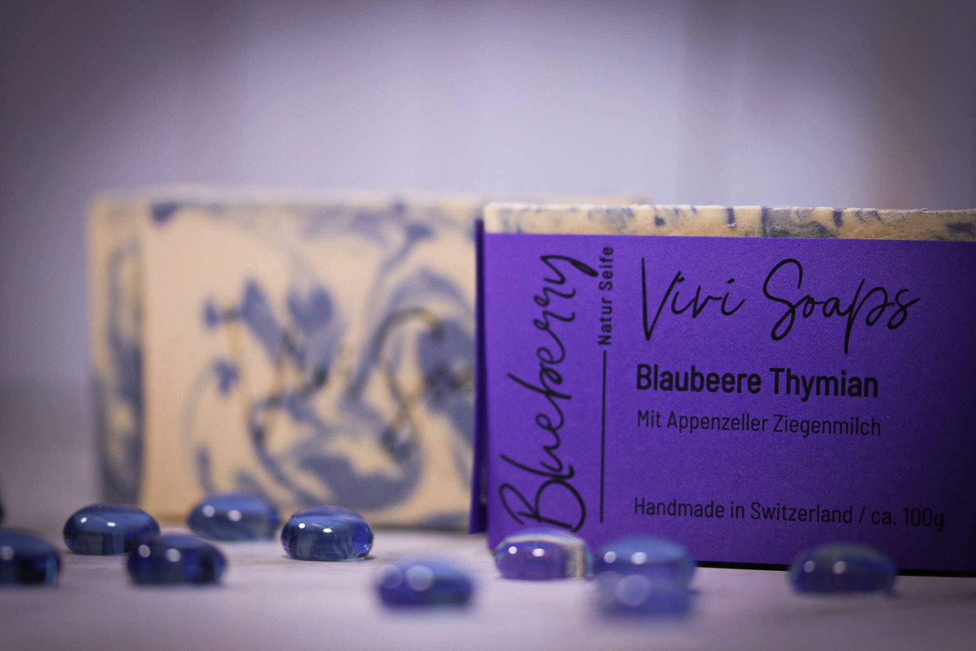 ViviSoaps – Großhandel Feste Seife – Blaubeere Thymian - Handgemachte Ziegenmilchseife3