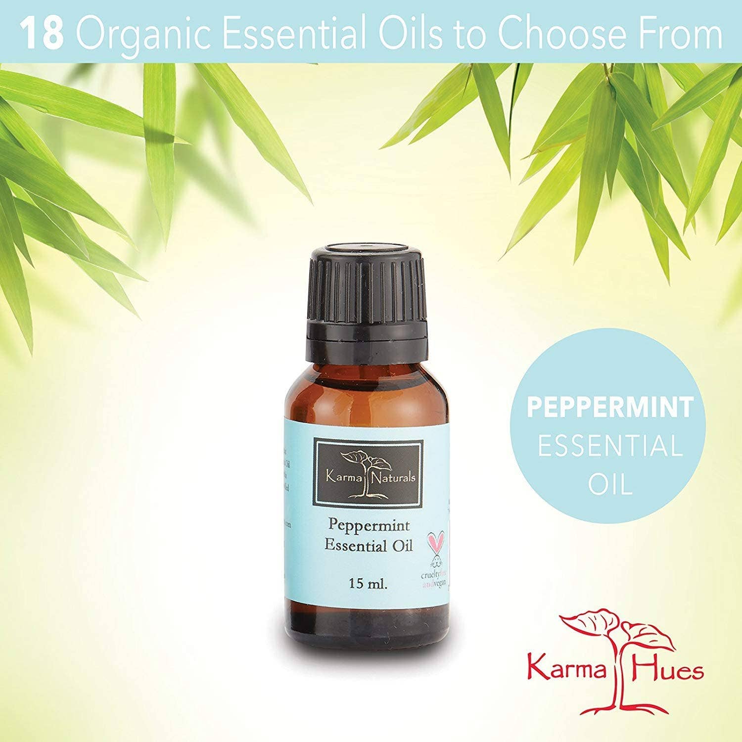 Karma Organic spa - Wholesale Essential Oil - Peppermint - Essential Oil 100% Pure and Natural (15ml)1