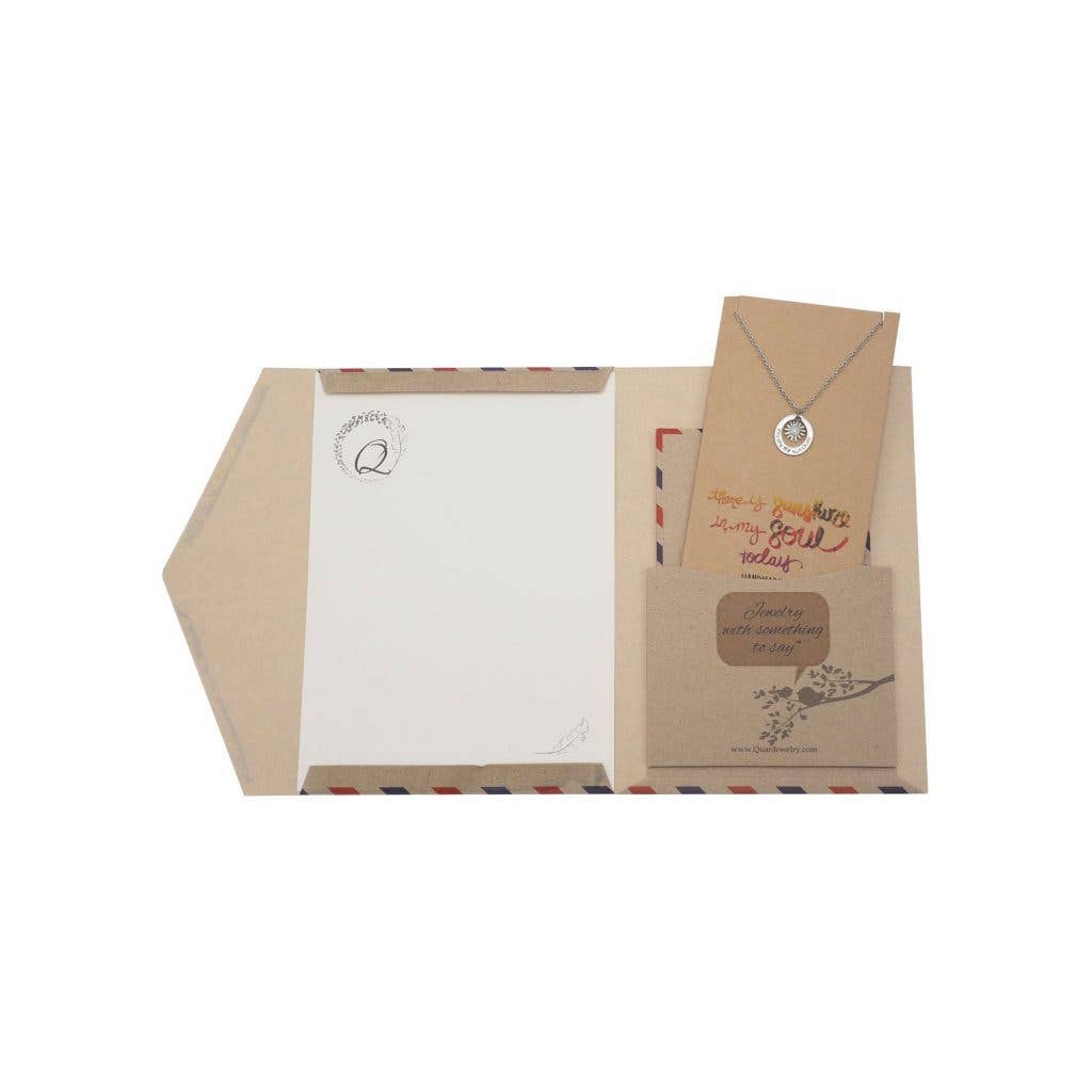 Quan Jewelry - Wholesale Pendant/Charm Necklace - Liv You Are My Sunshine Necklace Engraved Gifts Jewelry Gree10