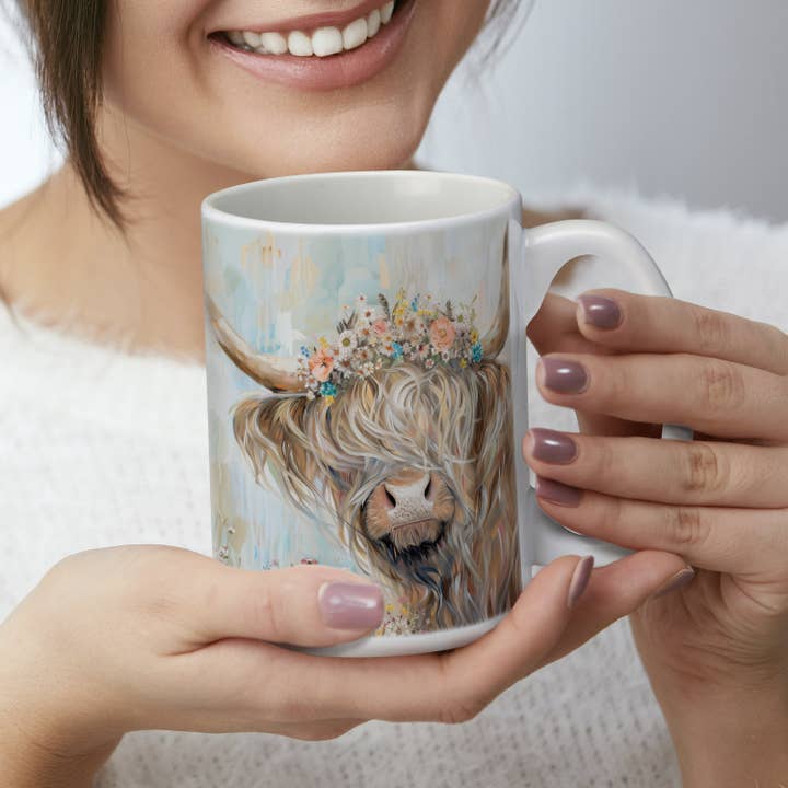 CounterArt/Highland Home/Thirstystone - Wholesale Coffee Mug - "Highland Beauty" 15 oz. Decorative Ceramic Mug3