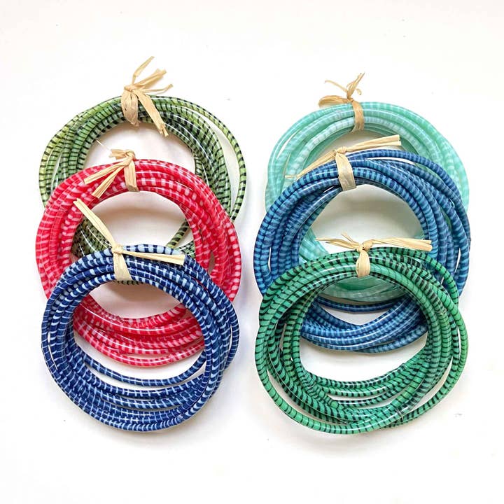 Melokane - Wholesale Bangle bracelet - Pack of 6 sets of 10 waterproof bracelets - 6 colors1