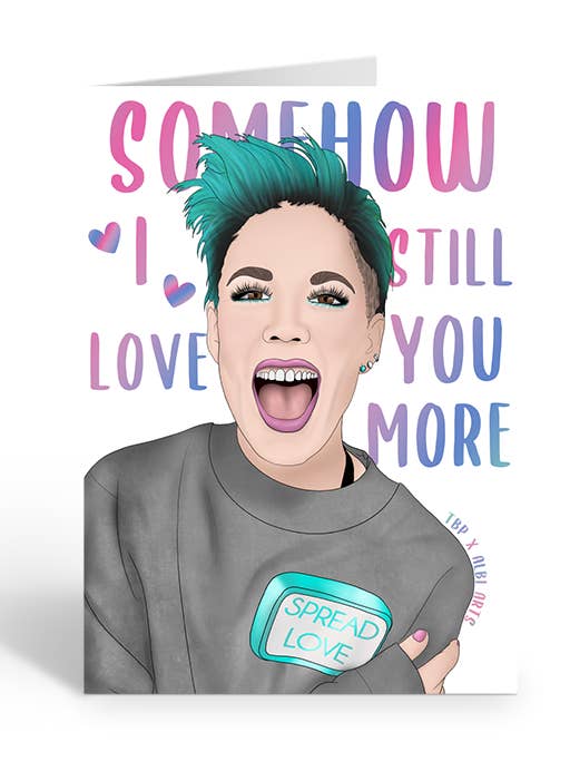 SPREAD LOVE HALSEY MUSIC Greeting Card for wholesale by Two Brides Presents