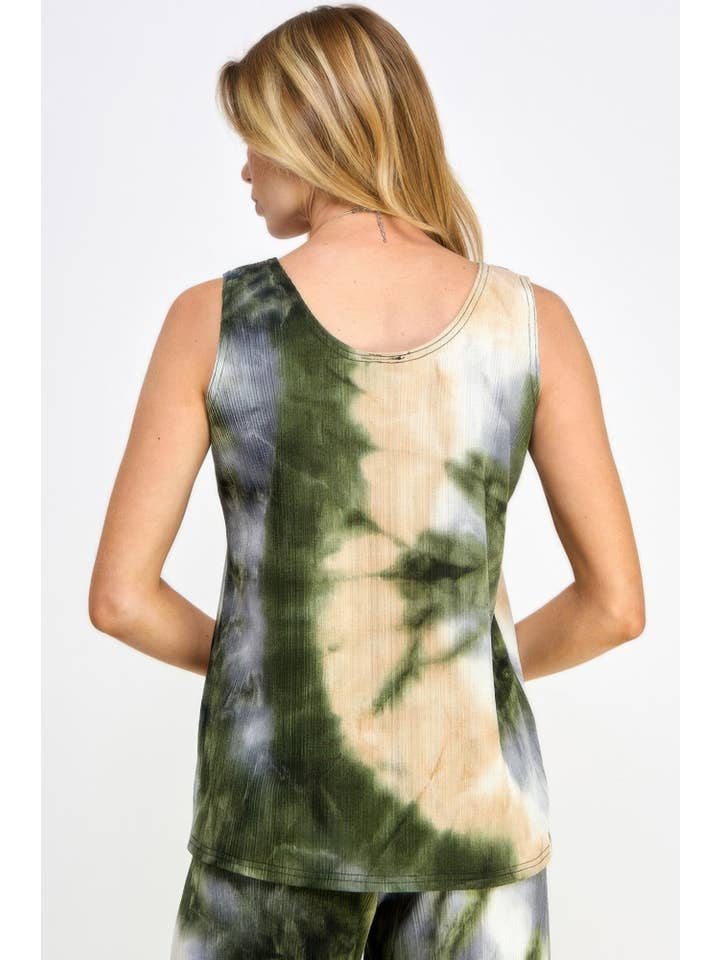 CC Wholesale Clothing - Wholesale Tank top – Women′s - Andante Tie Dye Print Sleeveless Tank Top3