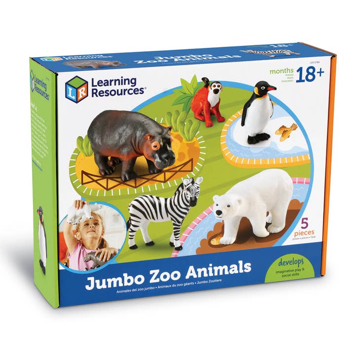 Learning Resources - Wholesale Toy Set - Kids - Jumbo Zoo Animals