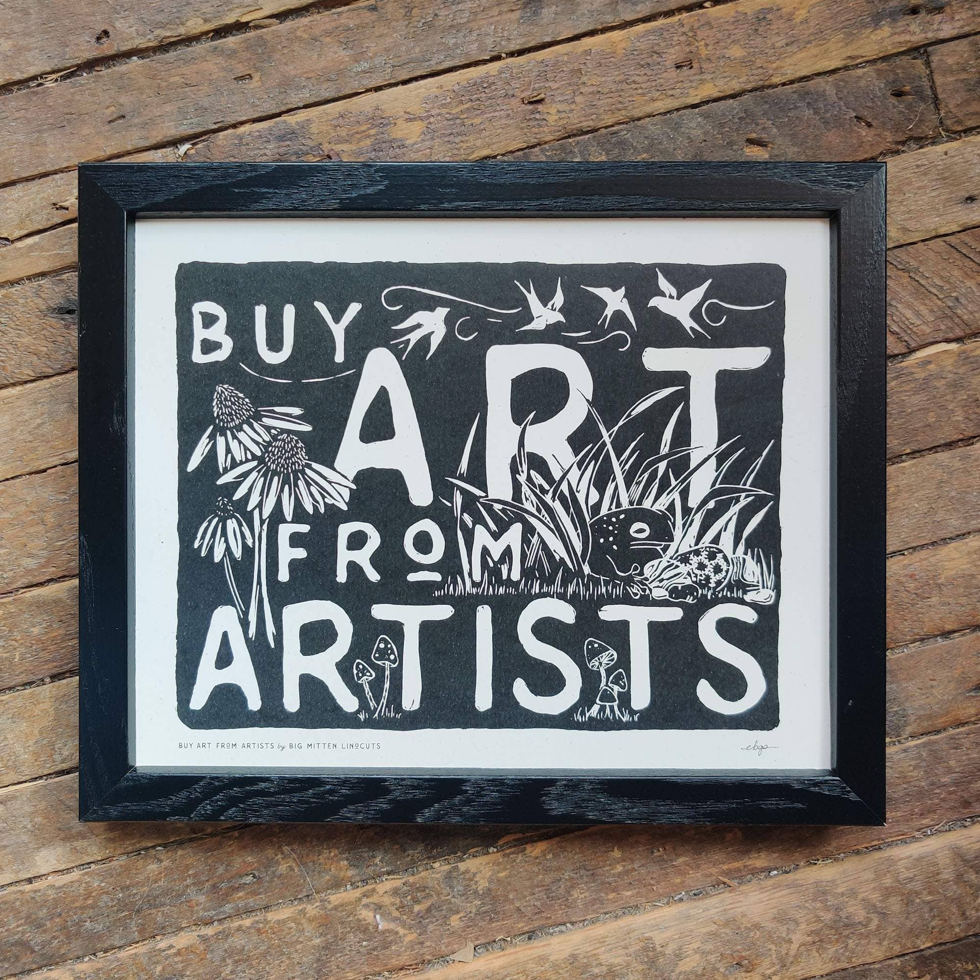 Big Mitten Linocuts - Wholesale Art Print - Buy Art from Artists Linoprint3