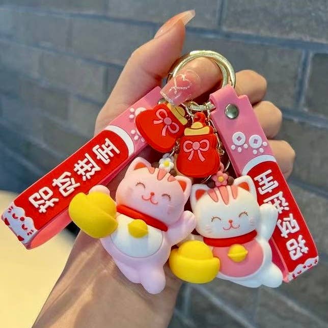 BCmini - Wholesale Keychain - Women's - 12192 Maneki Cat Key Charm-125