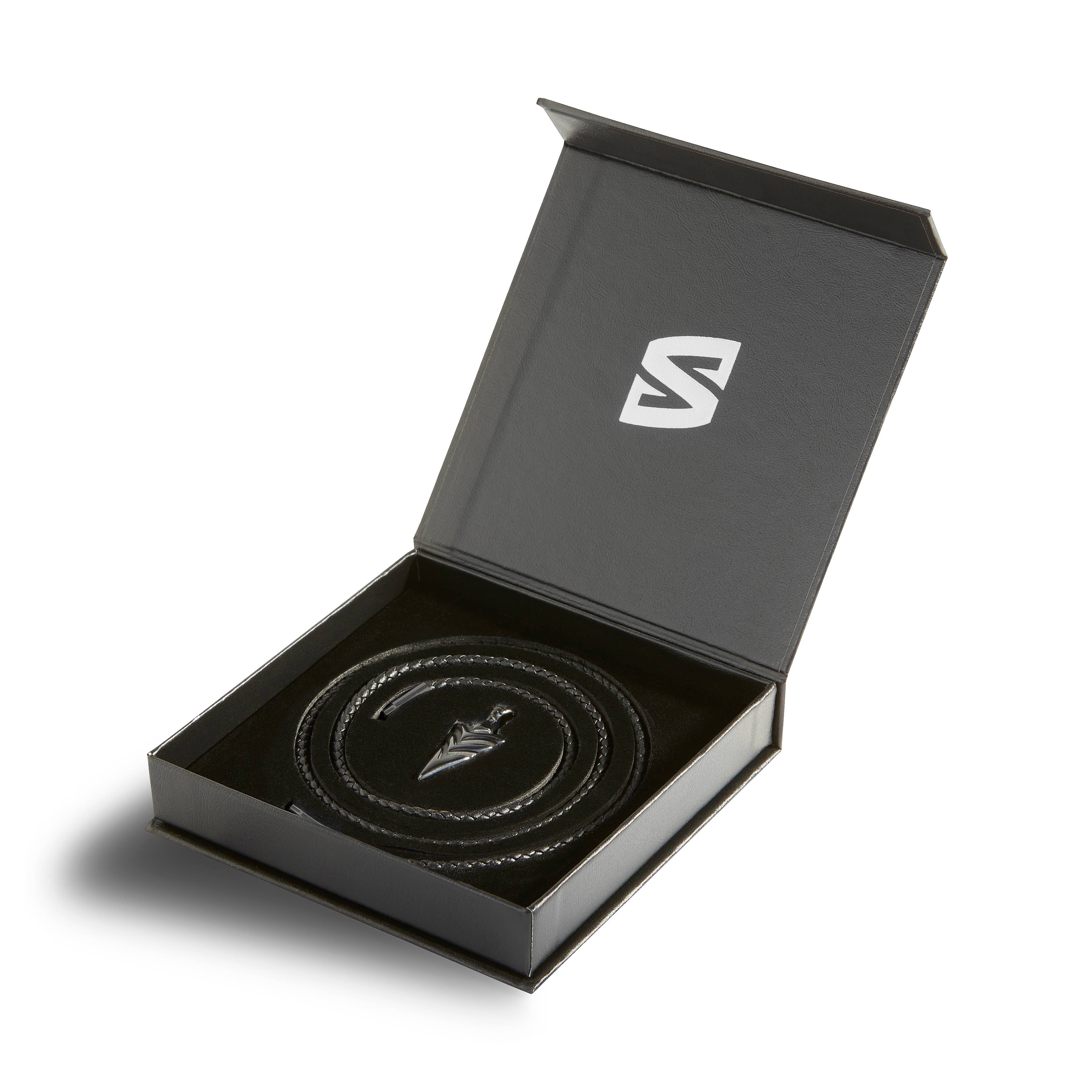 SERASAR – Engroshandel Smykker - Herre – Læderhalskæde «Arrow» - sort - N0072