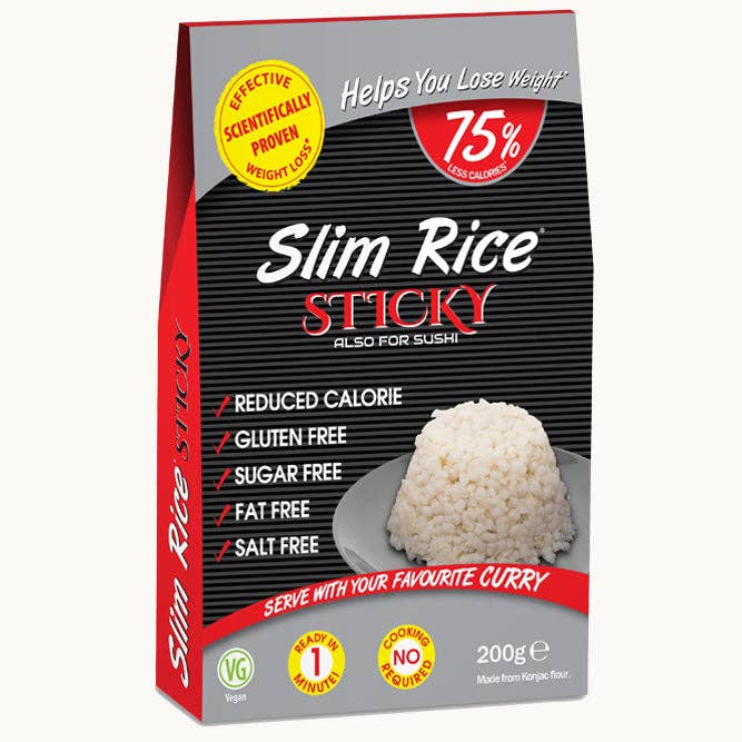 Slim Rice Sticky No Drain 200g pk 5 for wholesale by Eat Water