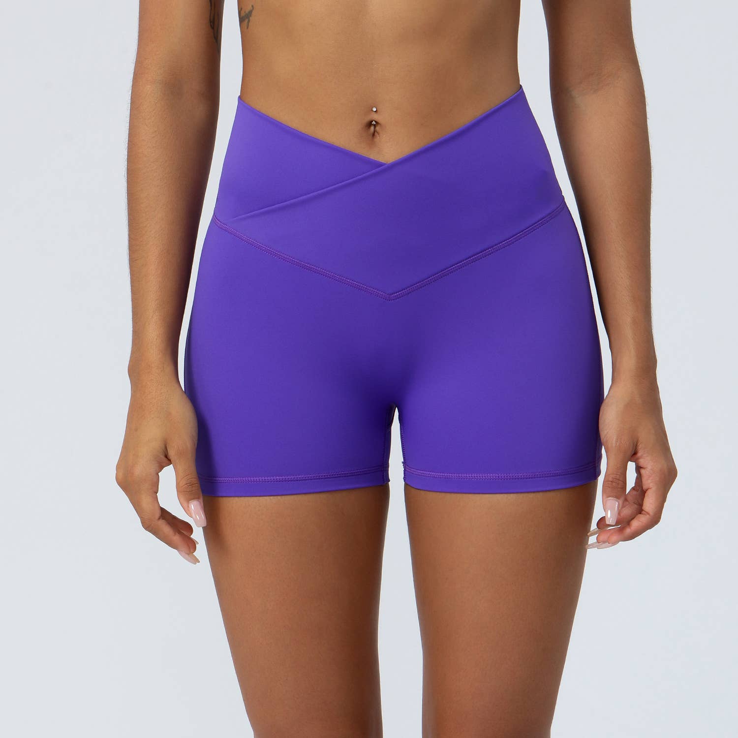 Sodalemon - Venta al por mayor Pantalones cortos deportivos - Mujer - Pantalones cortos con cintura cruzada para mujer12