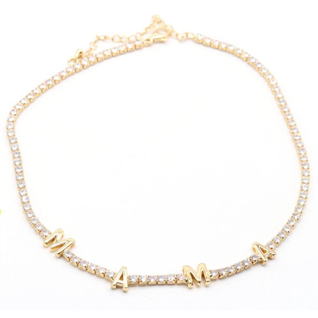 Savvy Bling - Wholesale Pendant/Charm Necklace - Mama Tennis Necklace1