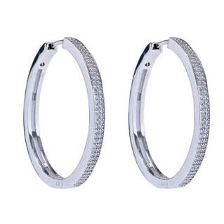 Aros Redondos de Plata con Circonita Cúbica para venta al por mayor de Midhaven Ltd - Tribal Steel